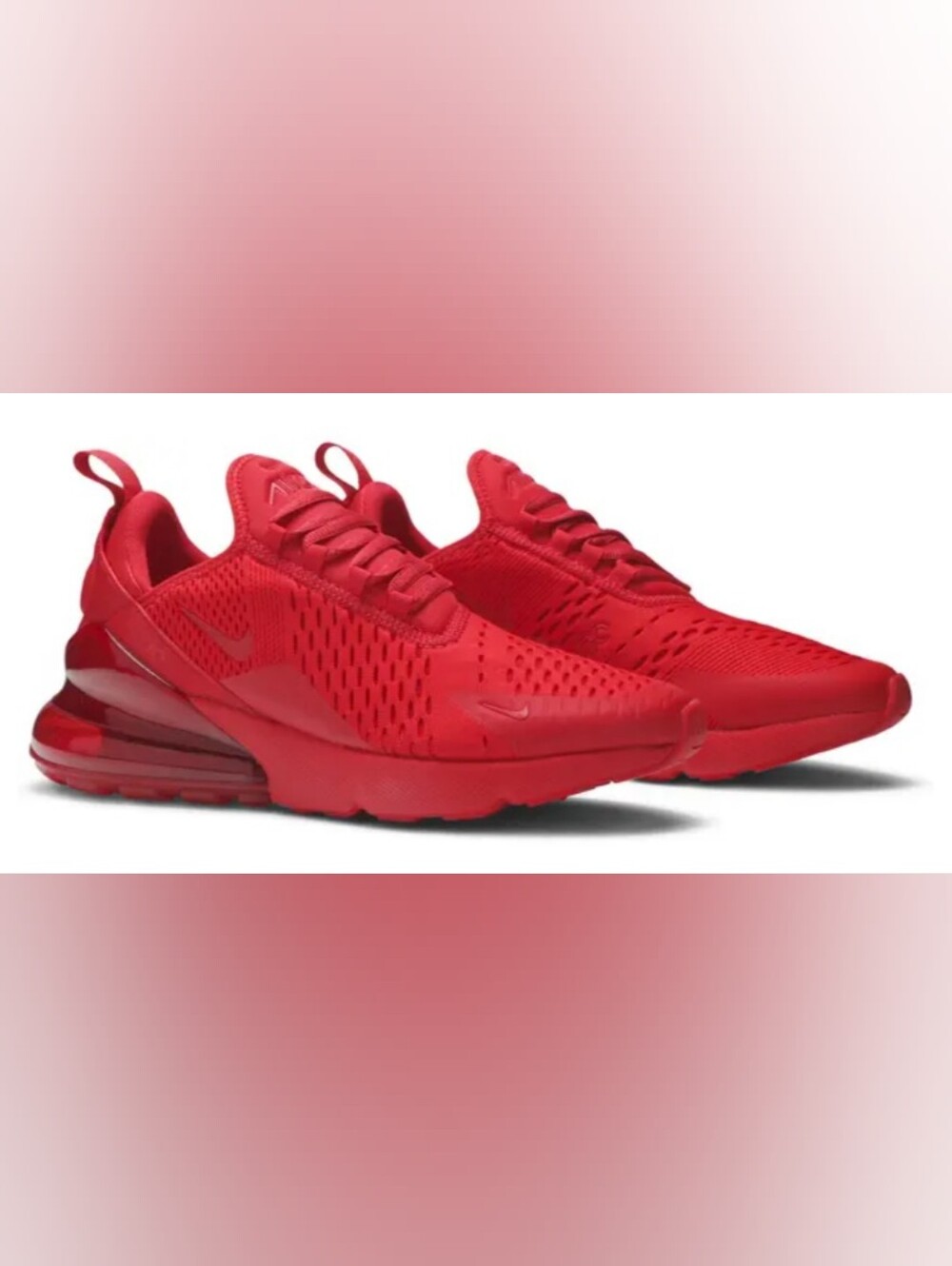 Nike Air Max 270 GS 'University Red' Sneakers Size 5Y Used Great